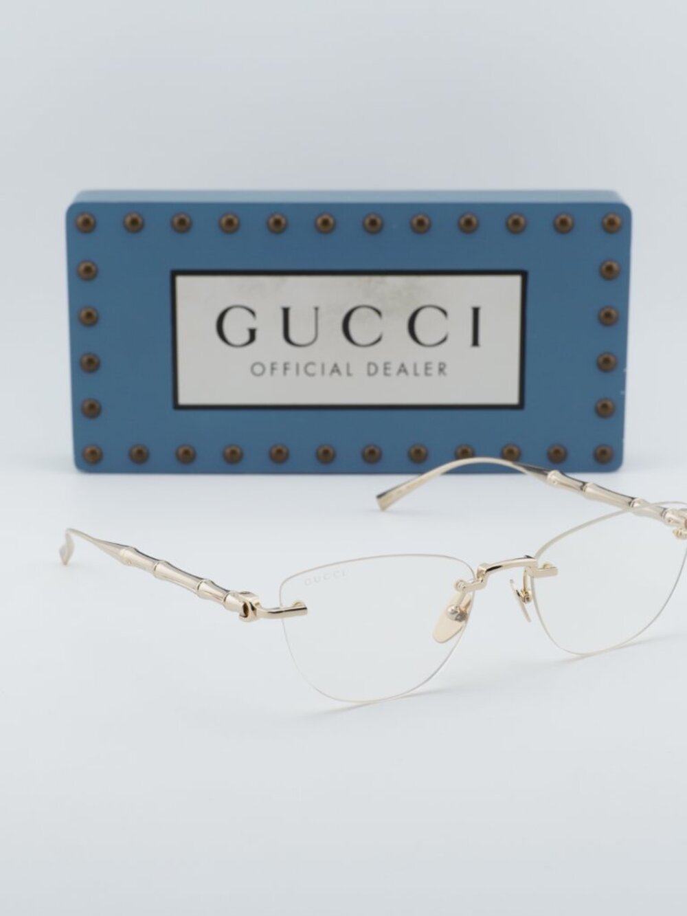 Gucci GG2063S 006 Cat Eye Sunglasses - Shiny Endura Gold/Clear - Picture 4 of 10